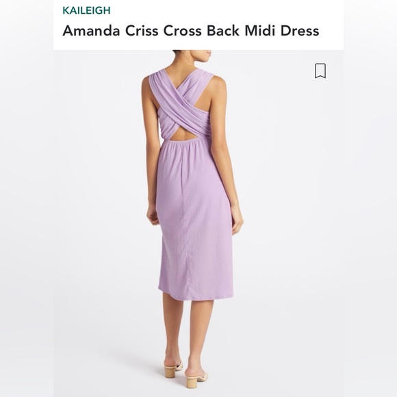 Kaileigh brand Amanda Criss Cross back midi dress - Picture 6 of 7